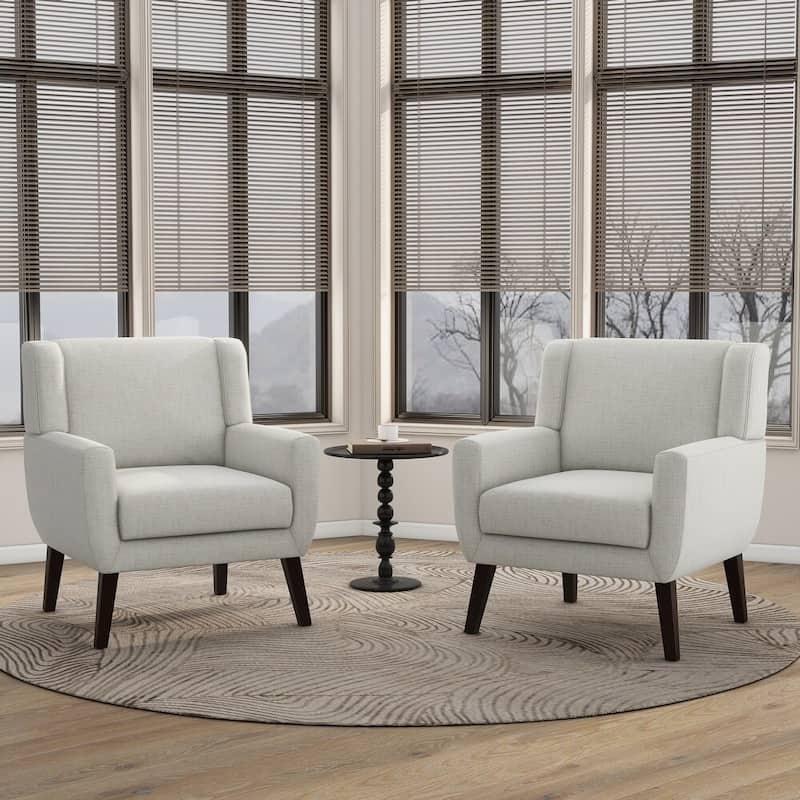 Modern Armchair Upholstered Accent Chair Set of 2