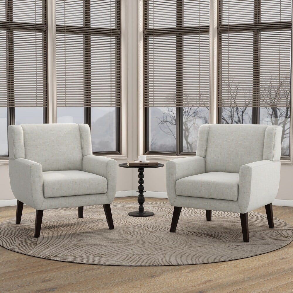 Modern Armchair Upholstered Accent Chair Set of 2