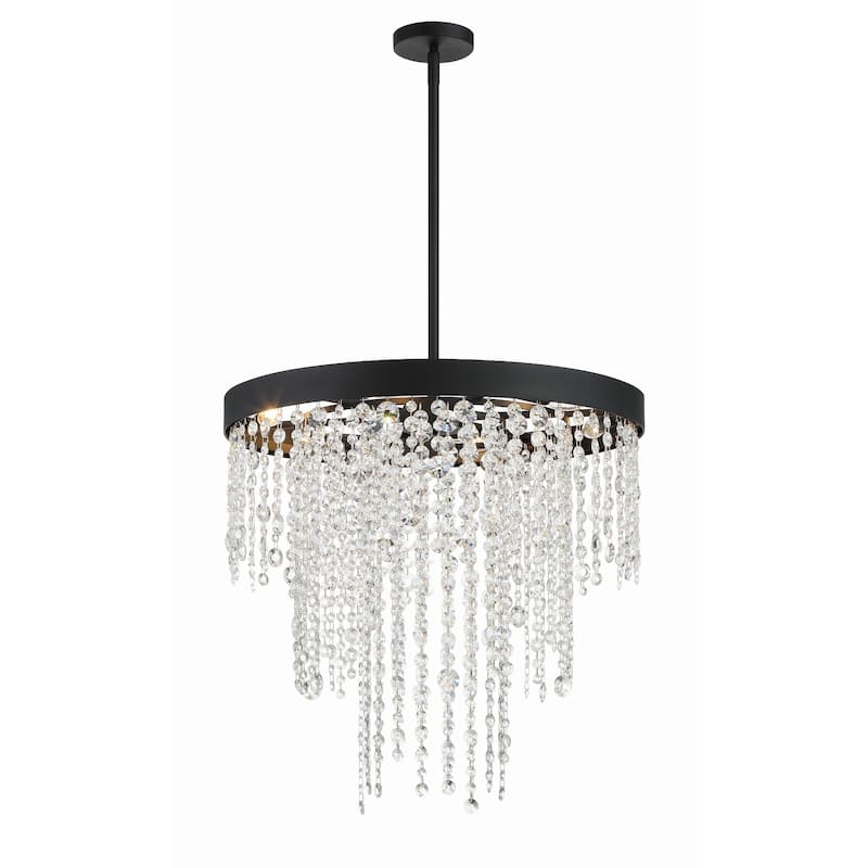 Winham 6 Light Black Forged Chandelier - 24"W x 23"H
