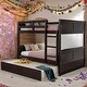 preview thumbnail 28 of 48, Multi-functional Full Over Full Bunk Bed With Twin Size Trundle For Bedroom,Dorm,Adults,Kids