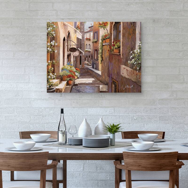 Rue du Bresc a St Paul by Guido Borelli Canvas Art Print