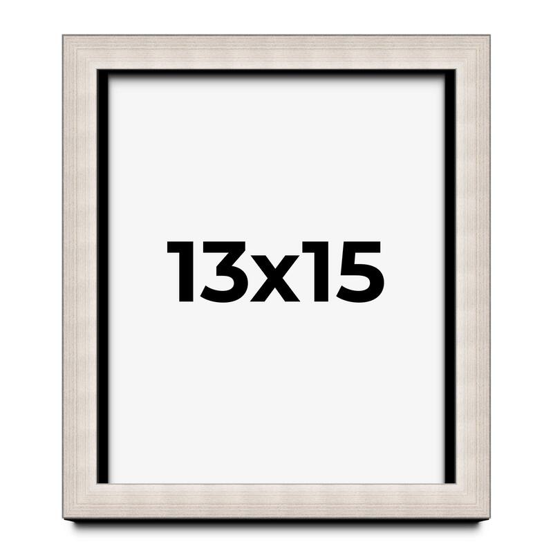 13x15 Shadow Box Frame Silver Real Wood Contemporary Shadowbox Display Frame UV Acrylic Front Acid Free Backing and Hardware