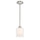 preview thumbnail 1 of 8, 1-Light Brushed Nickel Dual Shaded Mini Pendant Light with Clear Glass and White Glass - Brushed Nickel 1-PACK