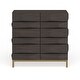 preview thumbnail 19 of 39, Contemporary Dark Brown Geometric Designed Wood Cabinet and Dresser Collection