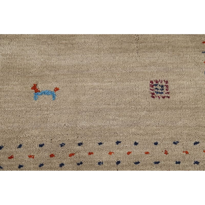 Gabbeh Oriental Area Rug Handmade Bedroom Wool Carpet - 4'7"x 6'5"