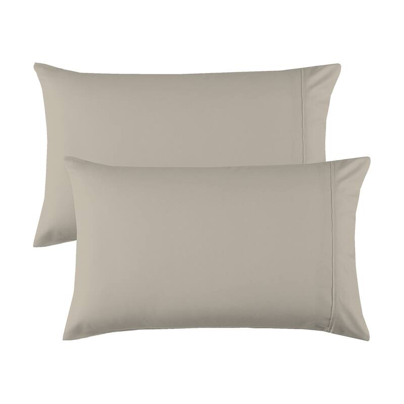 Purity Home Organic 100% Cotton Ultra-Light Percale Pillowcase Set