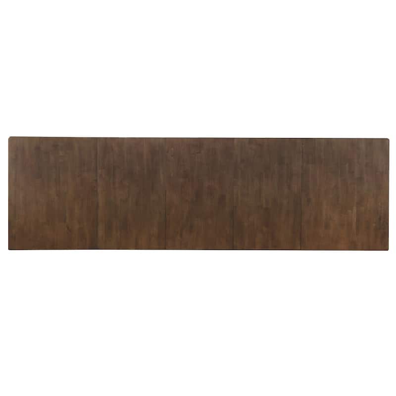 Extendable Dining Table - Seats 12, Rectangular Table, Large Dining Room, Amish Brown Finish - 134