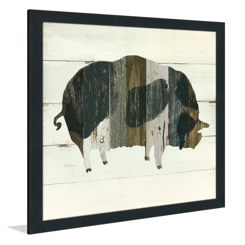 "Woodgrain Pig" by Carol Robinson Print on Acrylic.