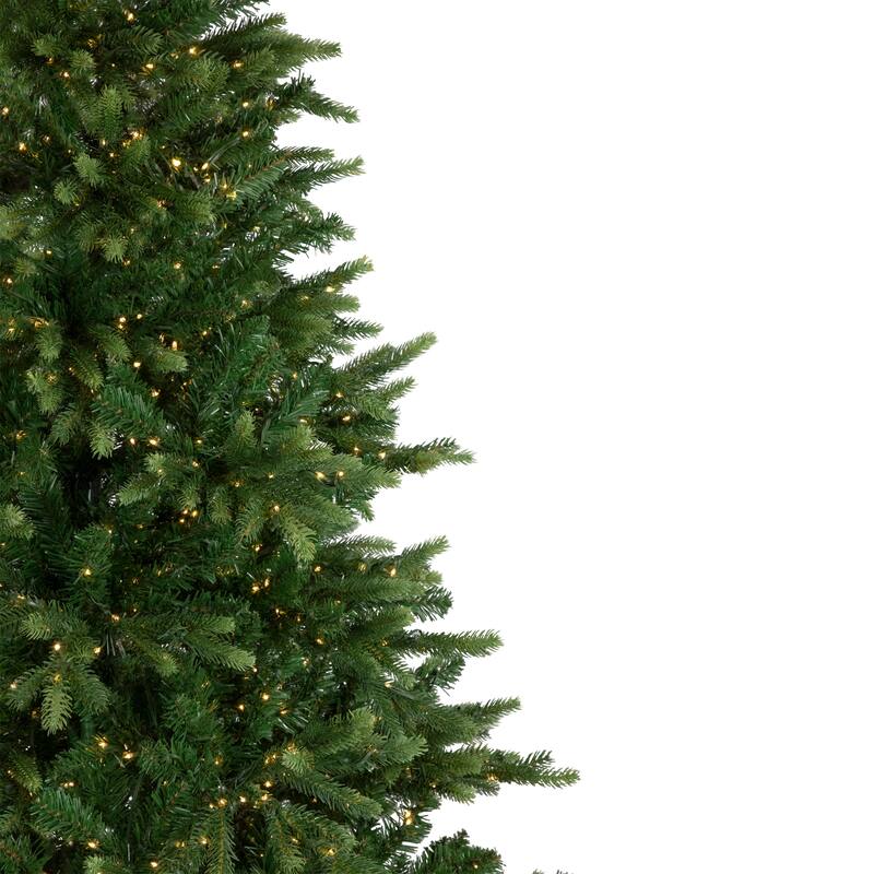 7.5' Full Riverton Fir Artificial Christmas Tree, Warm White Lights - 7.5 Foot