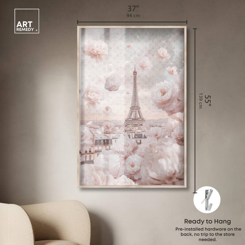 Raining Petals in Paris Shadowbox by Art Remedy