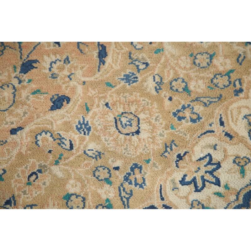 Hand Knotted Oriental 100% Wool Carpet Traditional Floral Oranges & Rust Mashad Area Rug - 12' 5'' X 9' 7''