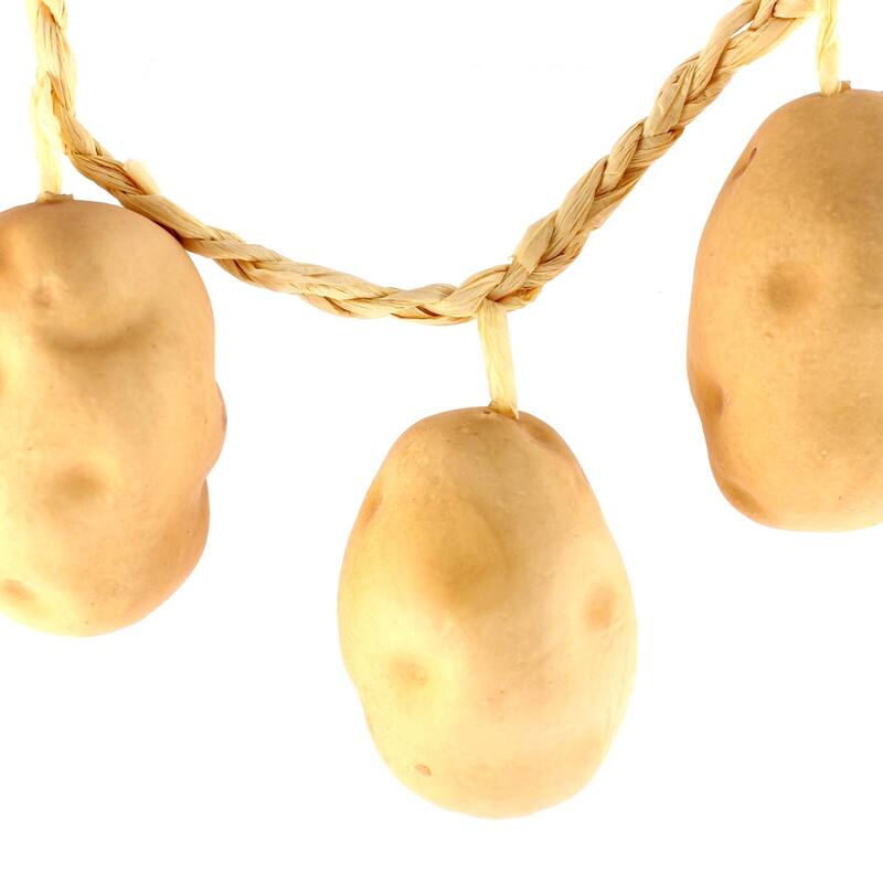 Artificial Hanging Potato String Decorative Fake Vegetable - Yellow