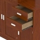 preview thumbnail 9 of 10, Twin Size Wood Platform Bed with Sample Bookshelf and Movable Wardrobe, Multifunctional Bed with Built-in Trundle Bed