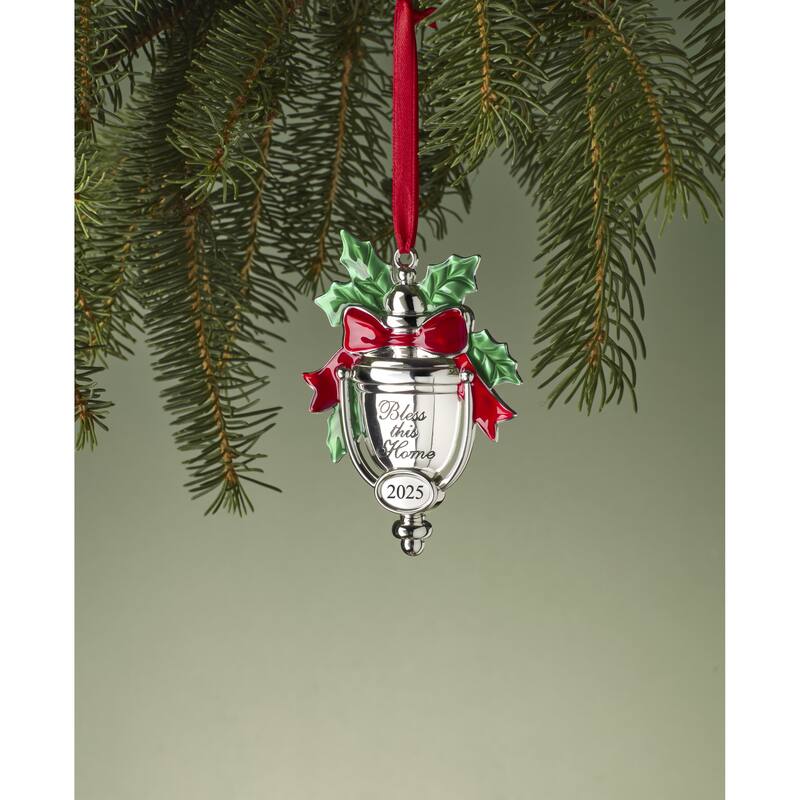 Lenox 2025 Bless This Home Silverplate Ornament