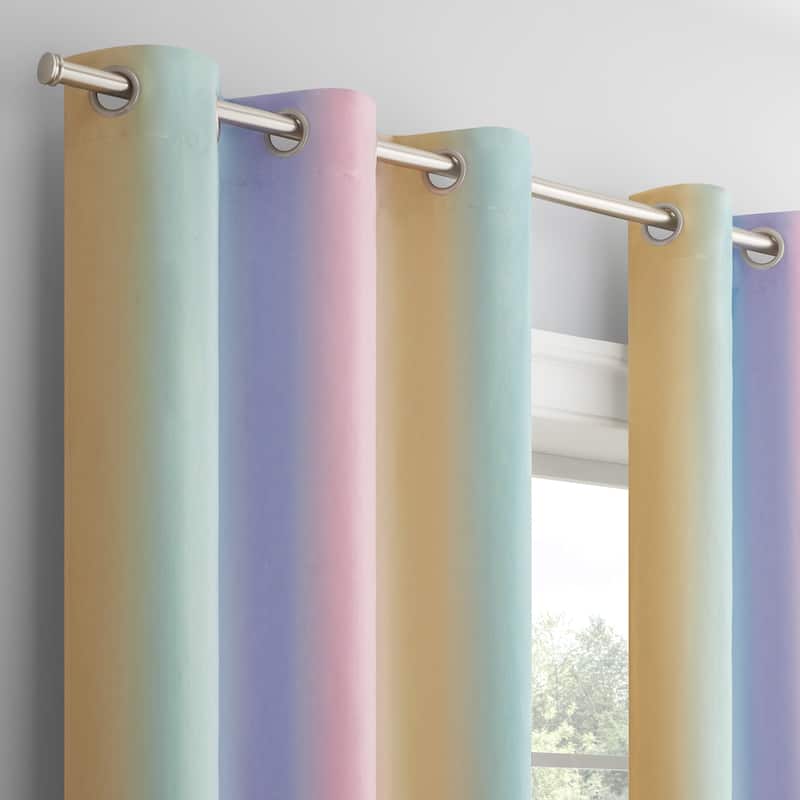 Eclipse Kids Rainbow Ombre 100% Blackout Curtain Panel
