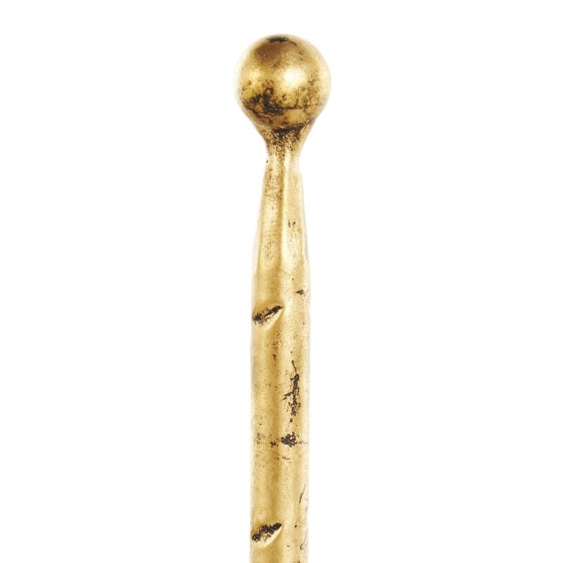 Metal Slim Display Easel with Ball Accents - Set of 3 Black or Gold - Roche River Decor