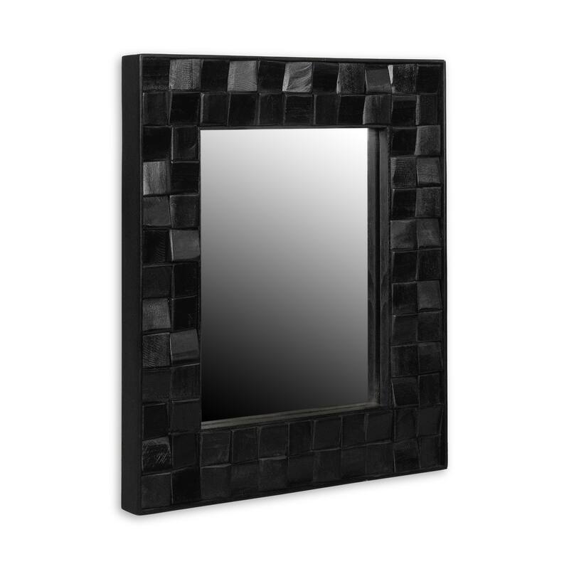 Block Recycled Rectangular Black Mirror by East at Main - 22.5x2x26.75 - Black - 22.5x2x26.75