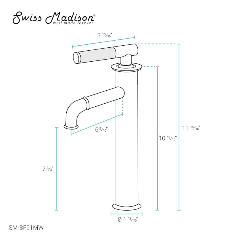 Avallon Single Hole, Single-Handle Sleek, High Arc Bathroom Faucet