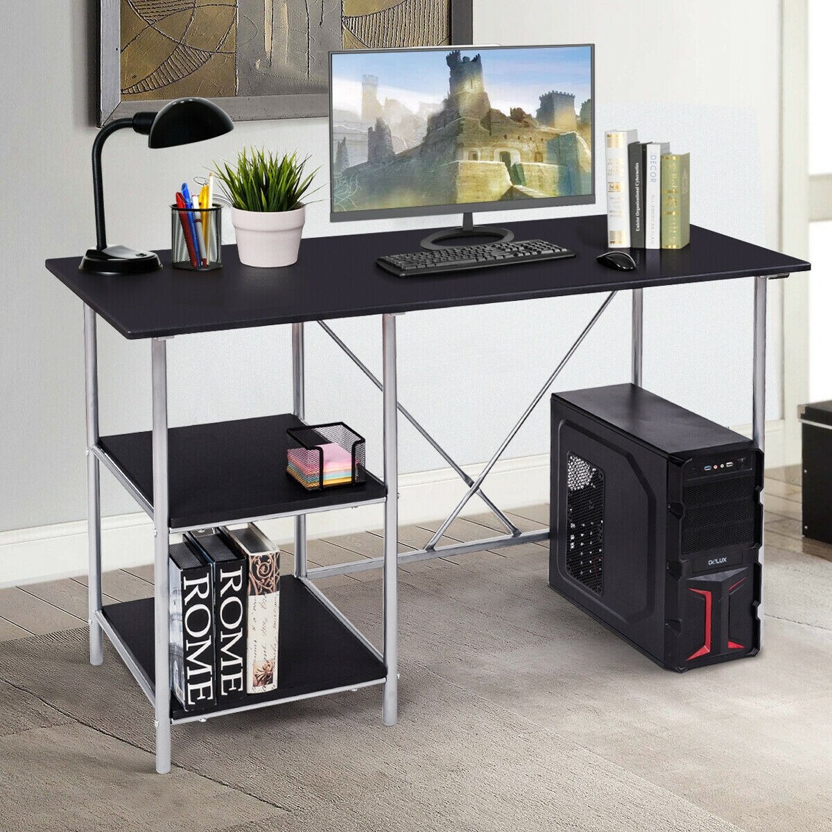 Shop Costway Computer Desk Pc Laptop Table Workstation With