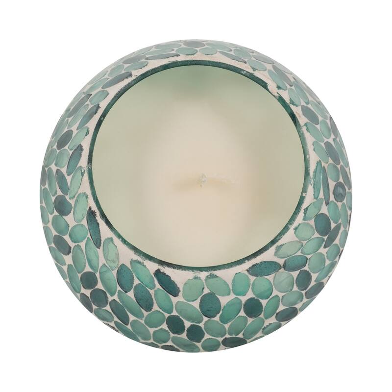 Sagebrook Home Glass, 5" 17 Oz Scented Candle, 4"H - 5" x 5" x 4"