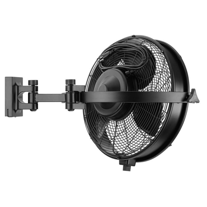 20" Honeywell Matte Black Outdoor Wet-Rated Wall Fan with Remote Control - 20 Inches