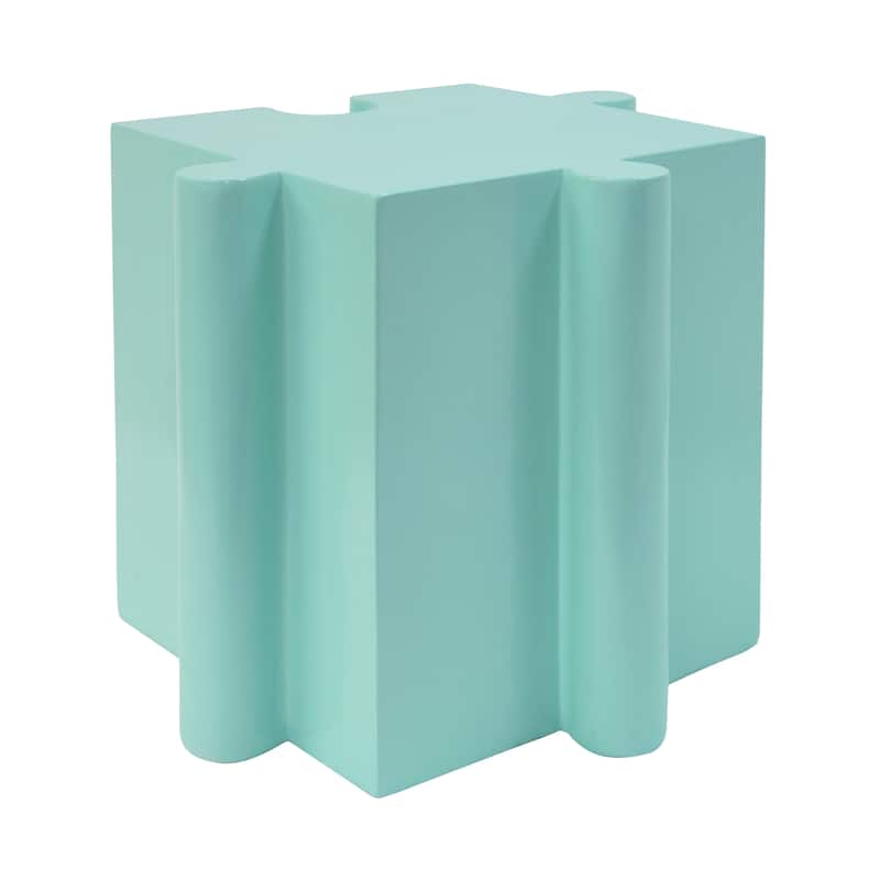 Puzzle Art Side Table, Modular Convex Edge MGO Table - Buy Singles or Combine for Custom Layouts, Indoor & Outdoor