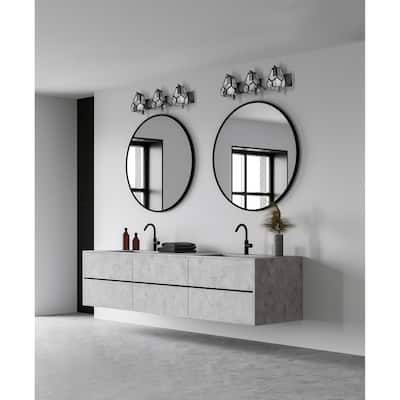 Mardyke - 3-Light Bath/Vanity Light - Matte Black with Clear Glass Shade - 25.20"L x 7.60"Ext X 0.90"W X 8.15"H