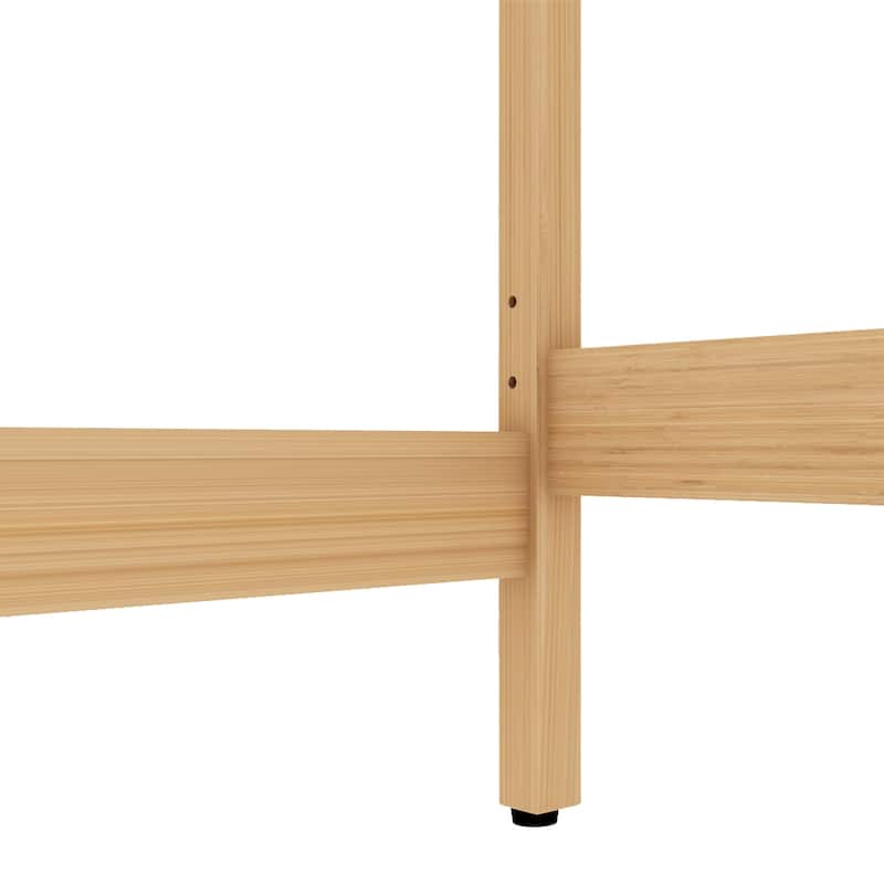 Sofucor Bamboo Over The Toilet Storage Cabinet&Bathroom Organizer,2 Doors and Open Storage Shelf,Space-Saving Bathroom Organizer