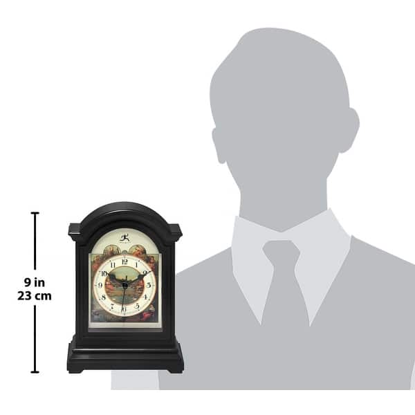 dimension image slide 0 of 2, Plastic Tabletop Clock - 9 x 3 x 5.5