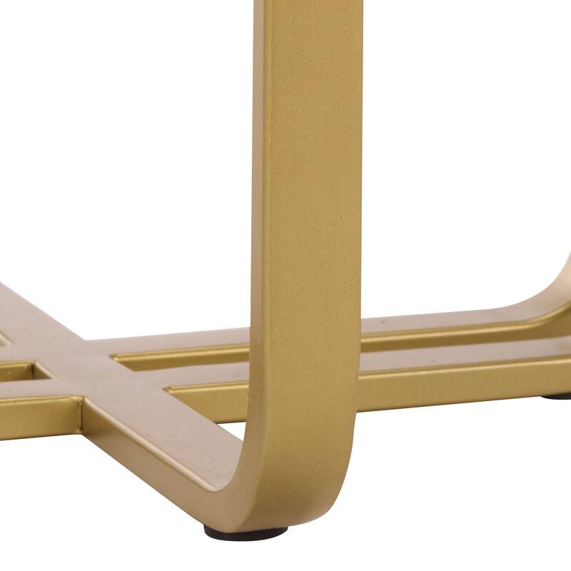 SAFAVIEH Couture Dominic Glass Top Accent Table - 16"W x 16"D x 20"H