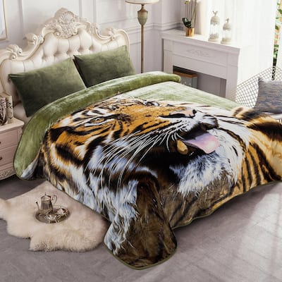 Printed Rachel Plush Blanket 75"x91"