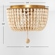 preview thumbnail 6 of 8, SAFAVIEH Lighting Fidelma Boho Beaded 2-light LED Flush Mount - 13" W x 13" D x 12" H