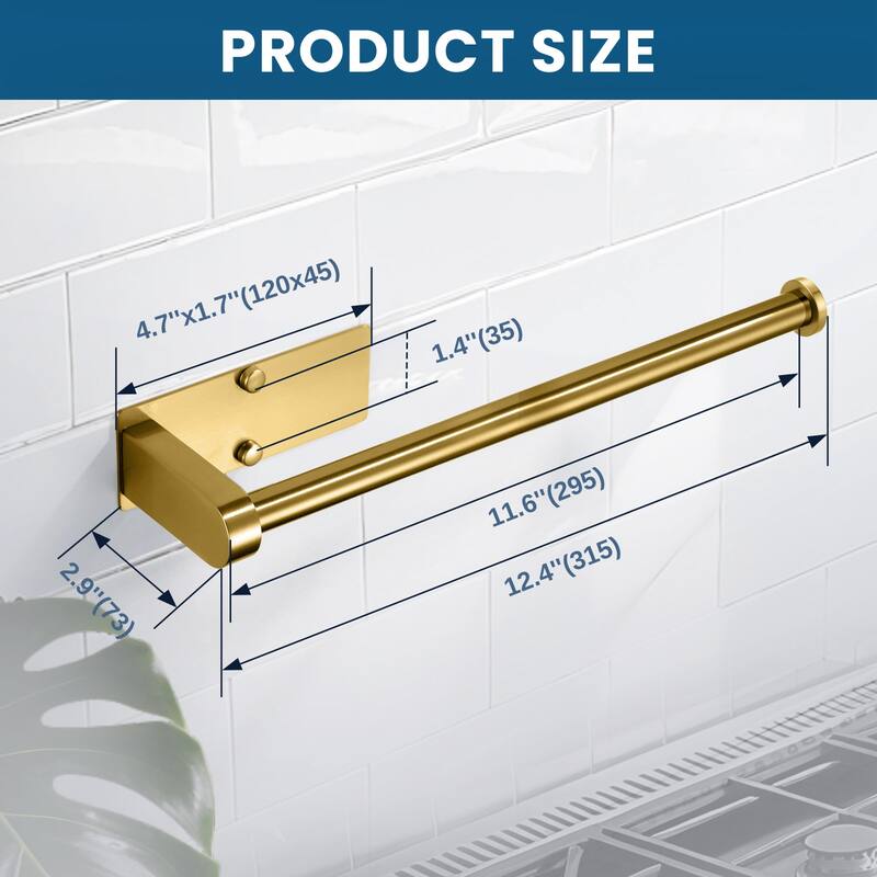 WOWOW Two-Piece Wall-Mounted Stainless Steel Paper Towel Holder