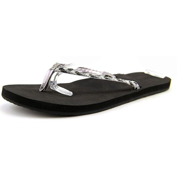 reef silver flip flops