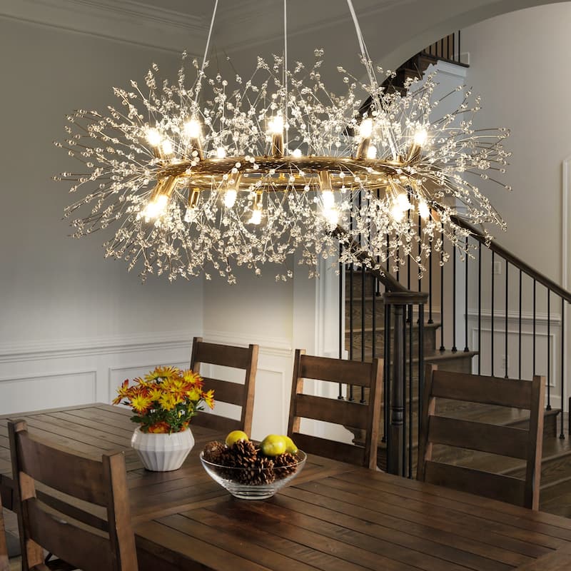 12/20-Light Modern Firework Dandelion Crystal Chandelier(Bulb Included)