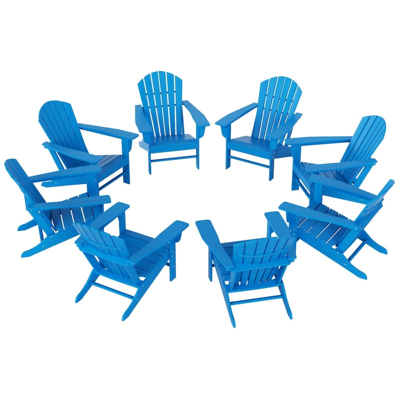 Altura Outdoor Eco-Friendly All Weather Poly Adirondack Chair (Set of 8)