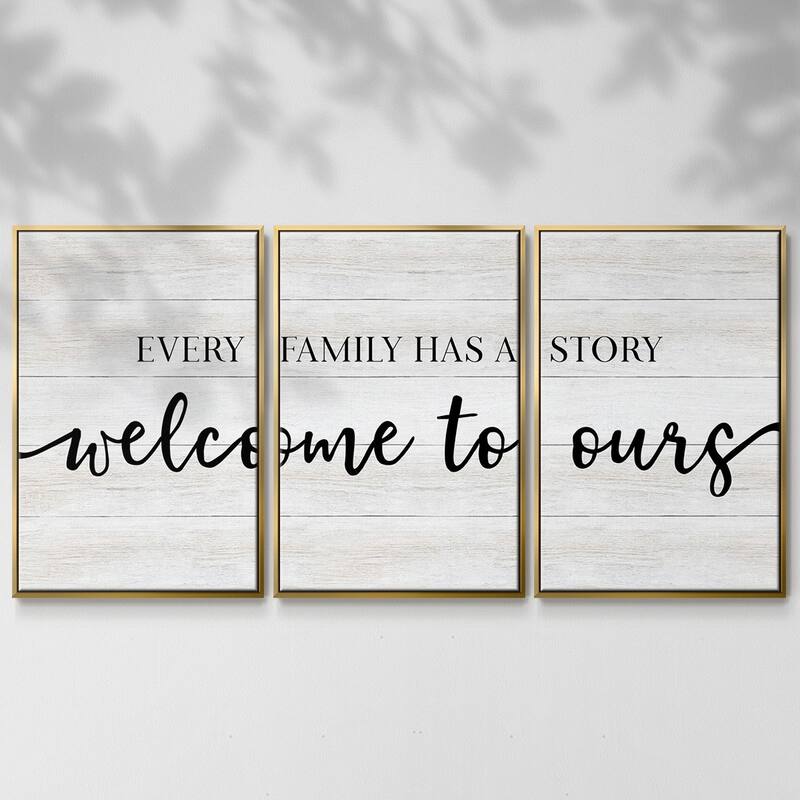 Family Story - Multi Piece Framed Canvas