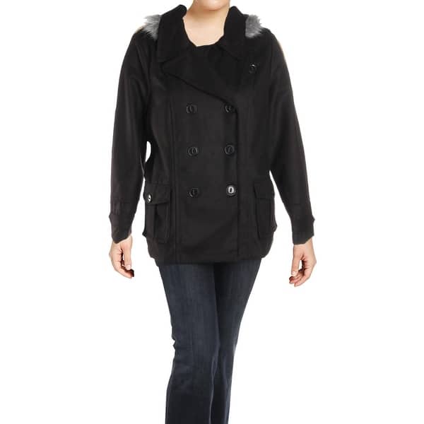 Shop Urban Republic Womens Juniors Pea Coat Double Breasted Winter