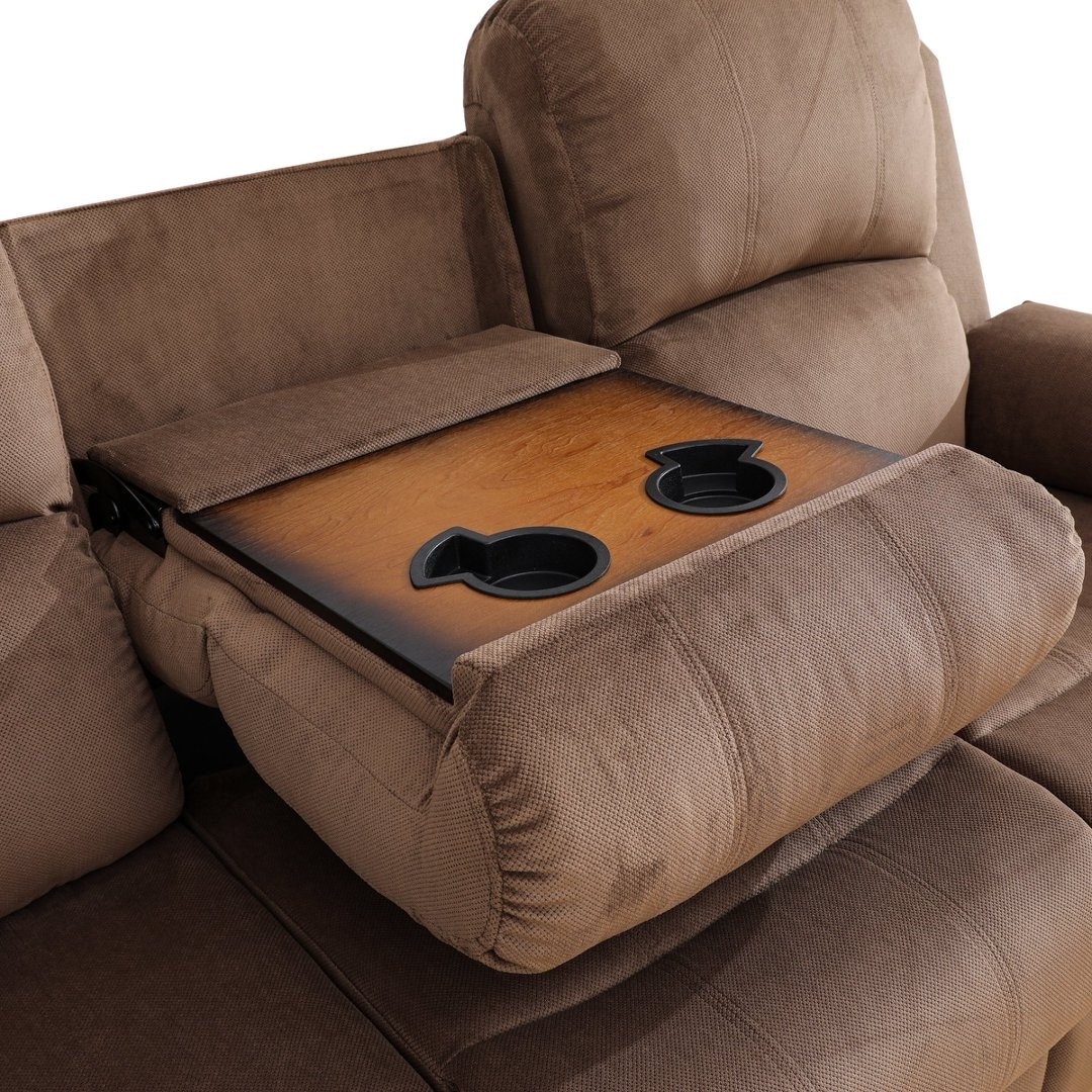 Brown Pineapple Velvet 3-Piece Couch Living Room Sofa Set