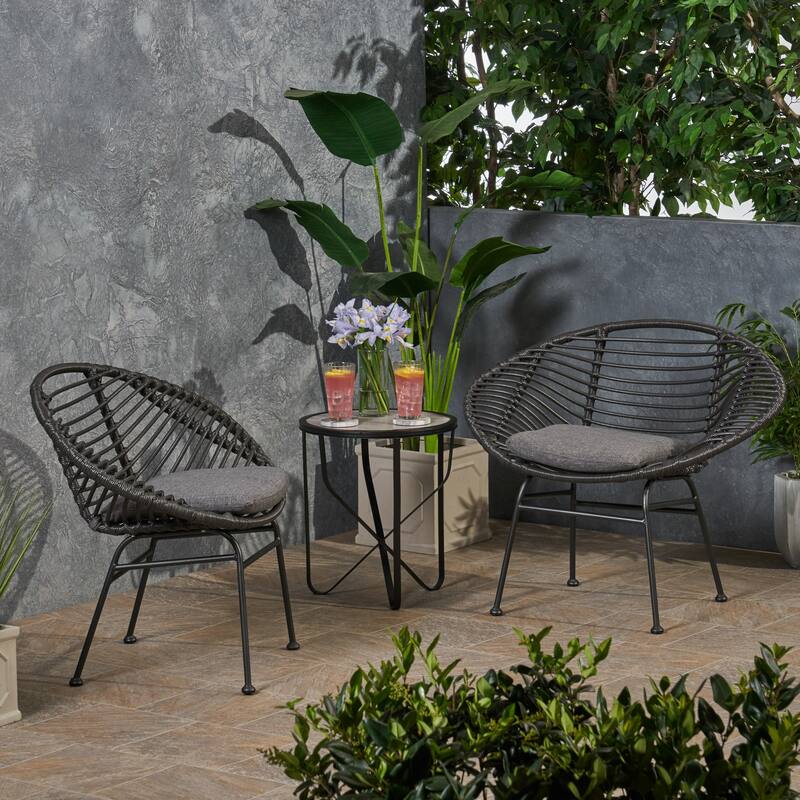 2 Piece Classic Outdoor Patio Lounge Chair Set, High Comfort for Multiple Scenarios