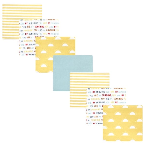 slide 1 of 1, Hudson Baby Infant Girl Cotton Rich Flannel Receiving Blankets Bundle, My Sunshine, One Size - My Sunshine - One Size One Size - My Sunshine