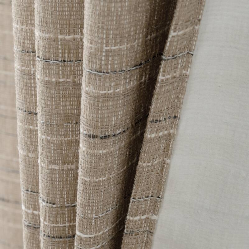 Kensington Striped Texture Window Curtain Panel 84" or 95"