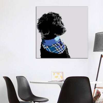 iCanvas "Standard Black Poodle III" by Julie Ahmad Canvas Print