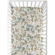 preview thumbnail 1 of 4, Vintage Floral Blue Yellow Fitted Crib Sheet Girl Green Gold Orange Taupe Beige White Shabby Chic Flower Boho Bohemian Farmhouse