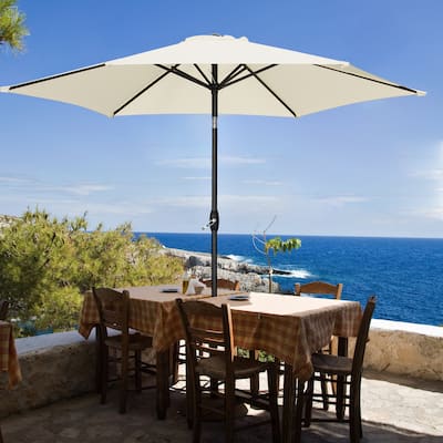 Ainfox 9ft Outdoor Patio Umbrella Multi-color Crank Lift Without Base
