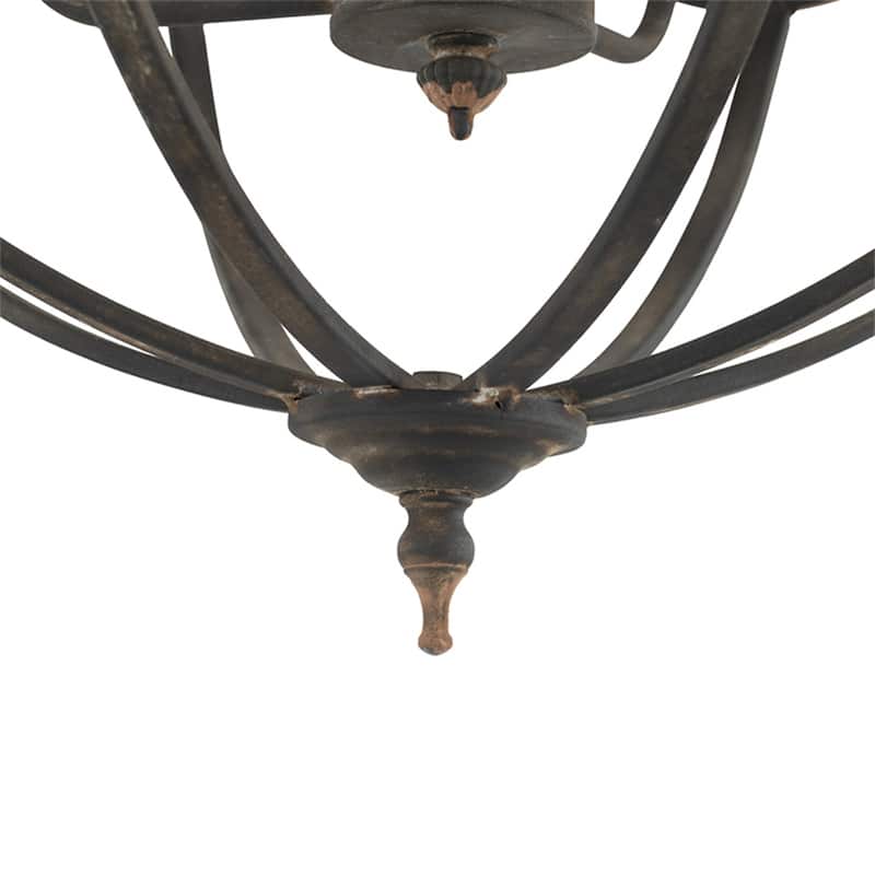 4 - Light Metal Chandelier with Adjustable Chain（No Bulb） - N/A