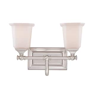 Nicholas 2-Light Bathroom Vanity Light in Brushed Nickel