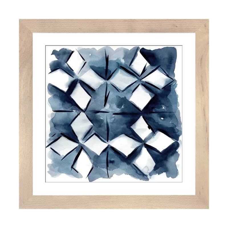 iCanvas "Indigo Study IV" by Chariklia Zarris - Natural - 24x24x1