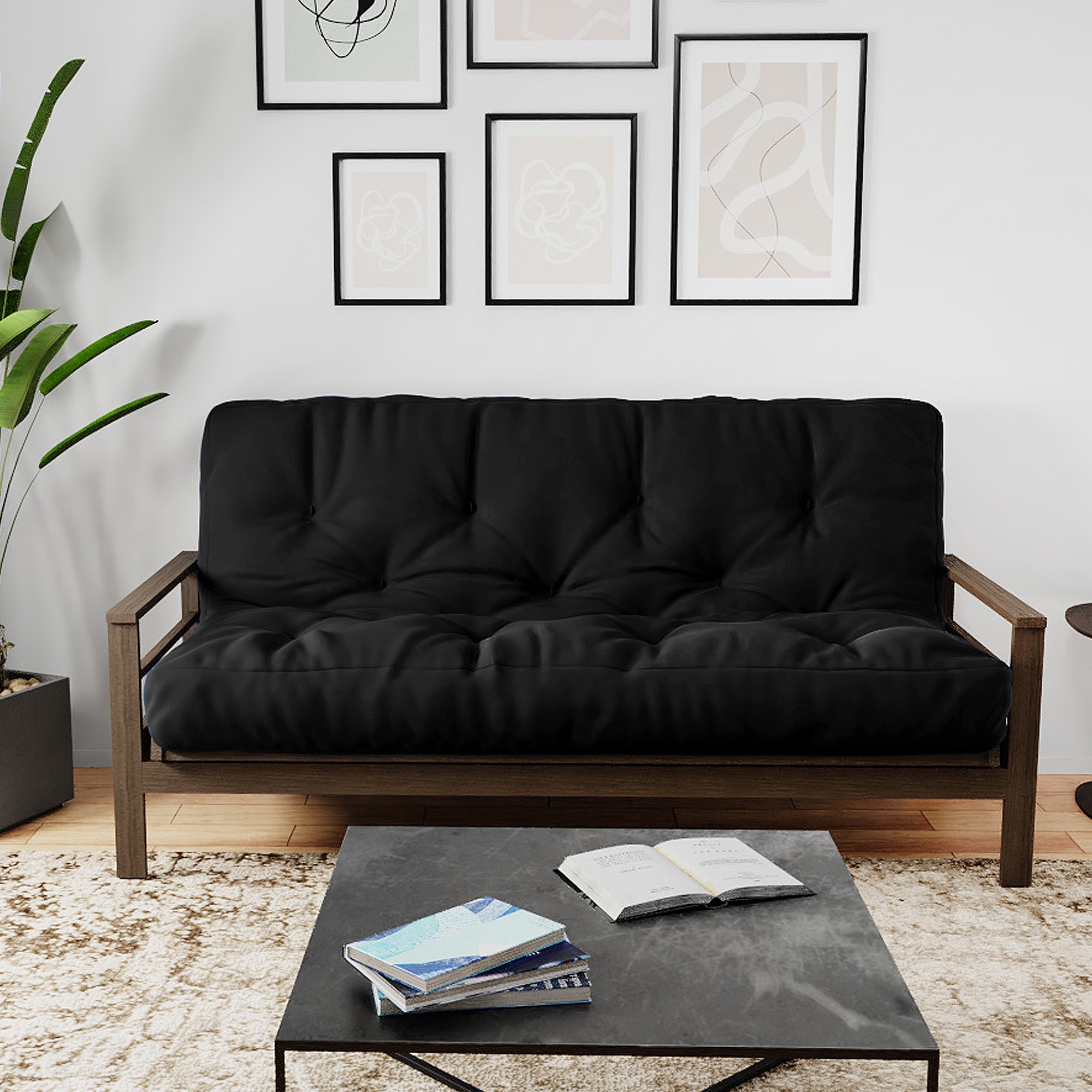 Gel memory foam futon mattress top