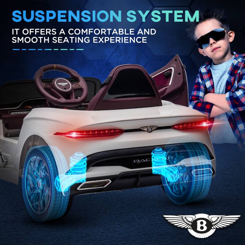 Aosom Bentley Bacalar Licensed Kids Ride on Car with Butterfly Doors, 12V Electric Car for Kids with Remote Control
